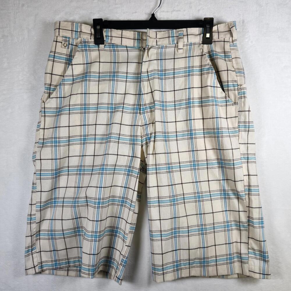 Waimea White Blue Plaid Shorts‎ Size 36